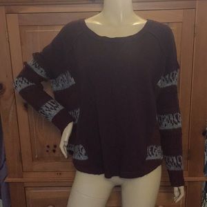 Free People Oversized Sweater Knitted and Cotton